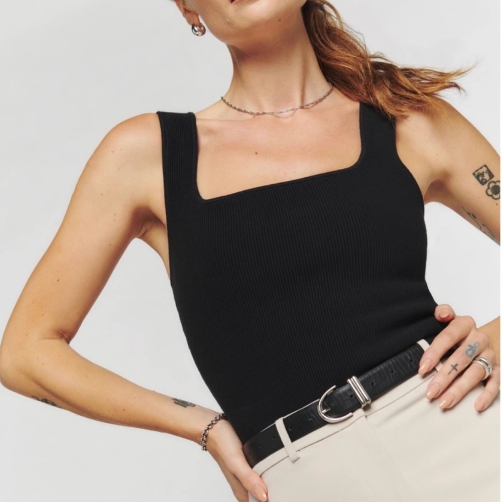 Reformation Julia Ribbed Sweater Tank - Picture 2 of 9